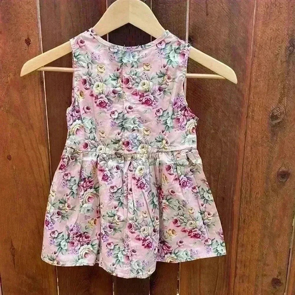 NWOT Pink Floral Girls Dress - Picture 6 of 7